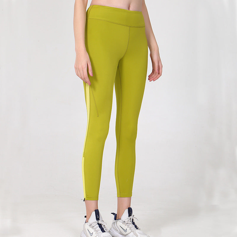 New Spring Yoga Pants Women's Hip-lifting Sports Fitness Wear Slimming Tight High Waist Foot Cropped Pants
