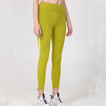 New Spring Yoga Pants Women's Hip-lifting Sports Fitness Wear Slimming Tight High Waist Foot Cropped Pants