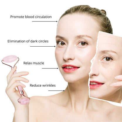 Jade Roller &amp;amp;amp;amp; Gua Sha Jade Roller Facial Massage Lifting Firming Scraping Set