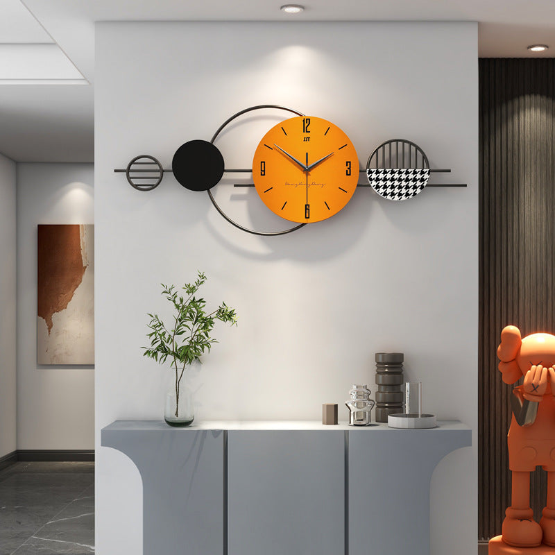 Wall Clock Sofa Background Wall Pendant Restaurant Wall Painting Atmospheric Wall Clock Living Room Decoration Clock Watch