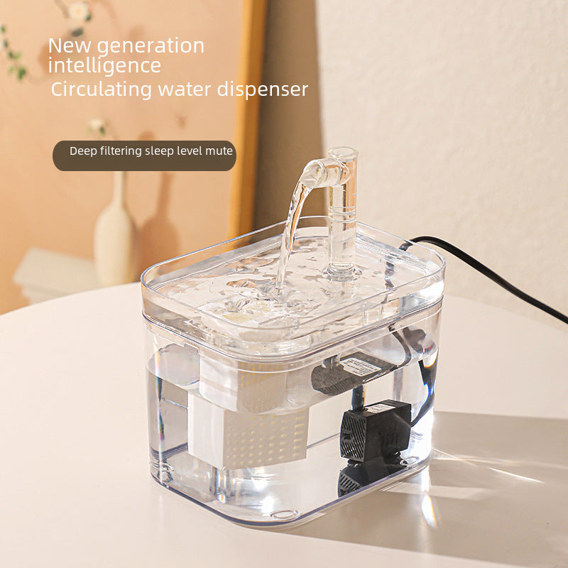 Cat Water Dispenser Automatic Circulating Flow Water Dispenser Live Water Drinking Device Cat And Dog Water Basin Water Feeding Bowl One-piece Delivery