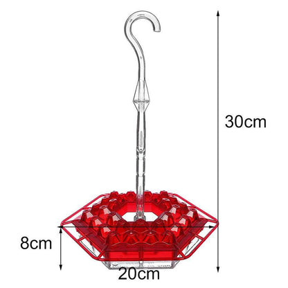 Hummingbird Feeder Flower Bird Feeder Hanging Bird Feeder Hexagon Red Bird Feeder