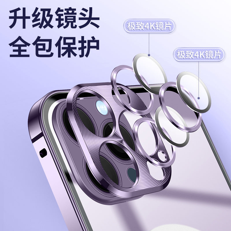 Mobile Phone Case Magnetic Suction Mobile Phone Case IPhone14ProMax Metal Mobile Phone Case Lens Protection