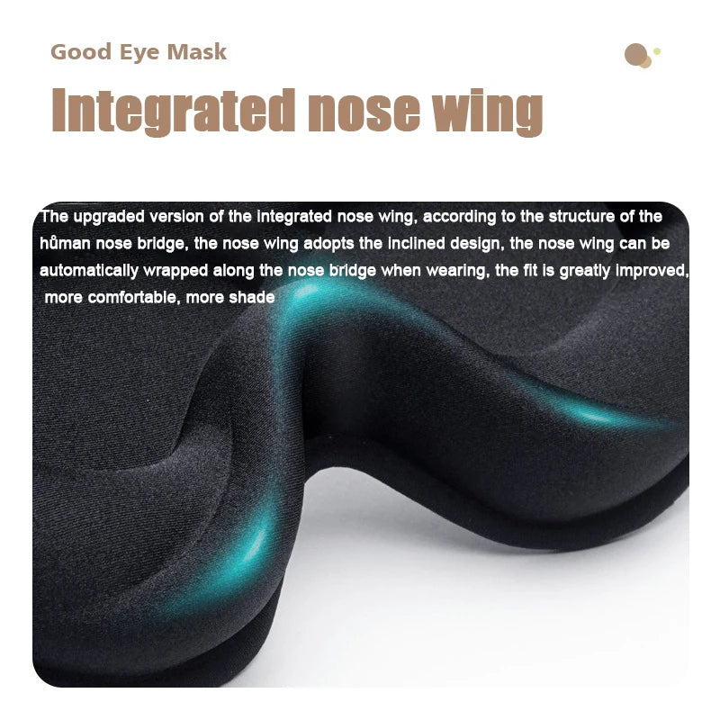 3D Contoured Cup Sleeping Mask Soft Comfort Breathable Adjustable Elastic Strap for Side Sleeper Women Men Machine Washable