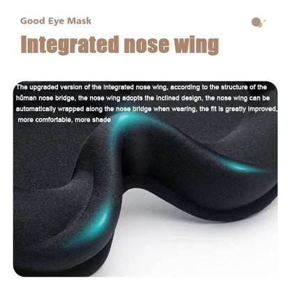 3D Contoured Cup Sleeping Mask Soft Comfort Breathable Adjustable Elastic Strap for Side Sleeper Women Men Machine Washable
