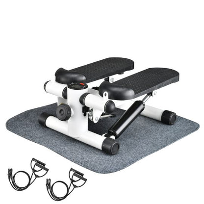 Mini Stepper with Resistance Band, Stair Stepping Fitness Exercise Home Workout Equipment for Full Body Workout