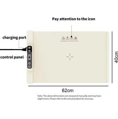 Silicone Warm Cuisine Board Electric Warming Tray Flexible Heating Insulation Warm Vegetable Heating Pad