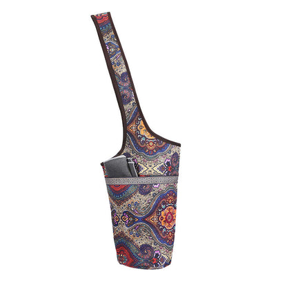 Yoga Mat Bag Casual Fashion Canvas Yoga Bag Backpack with Large Size Zipper Pocket Fit Most Size Mats Yoga Mat Tot