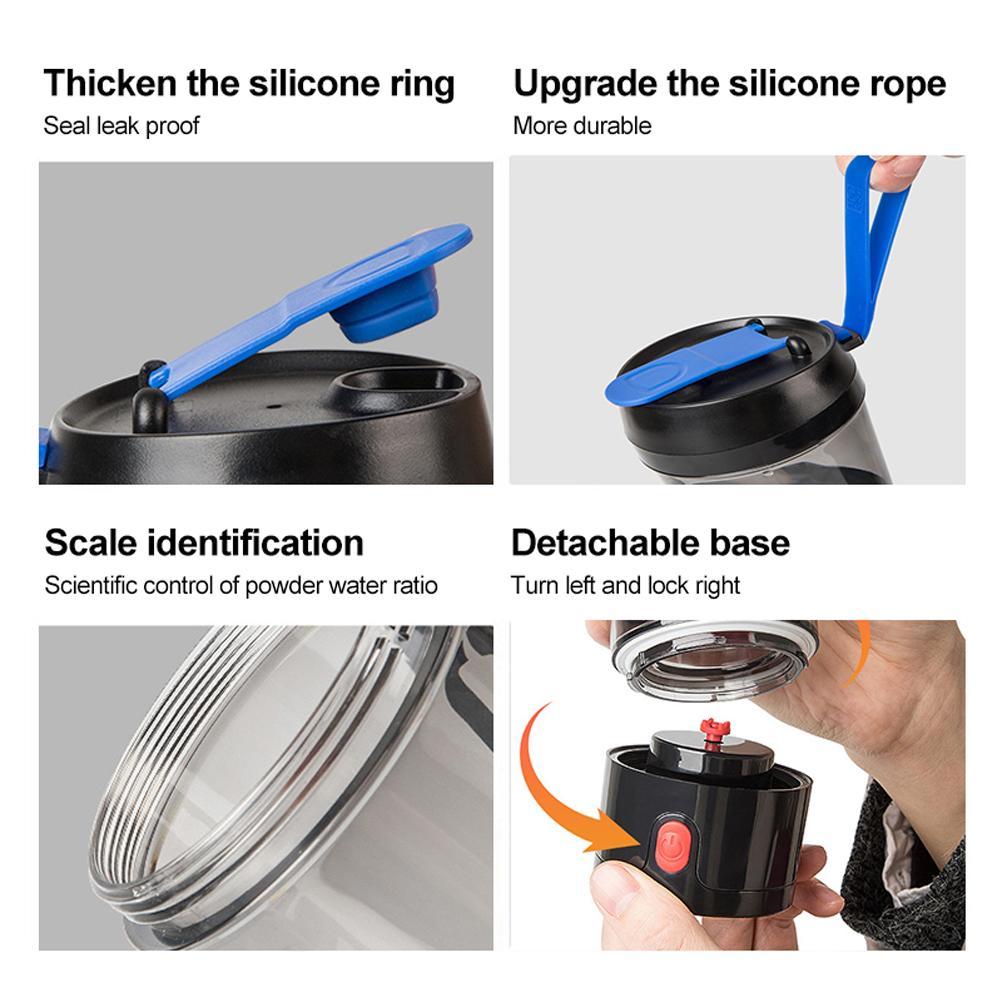 Portable Electric Rechargeable USB 450ML Fitness Shaker Bottle