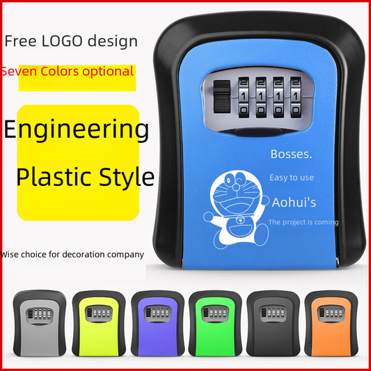 Engineering Plastic Combination Lock Key Box Decoration Enterprise Publicity Image Publicity Cat's Eye Installation Arc Key Combination Box