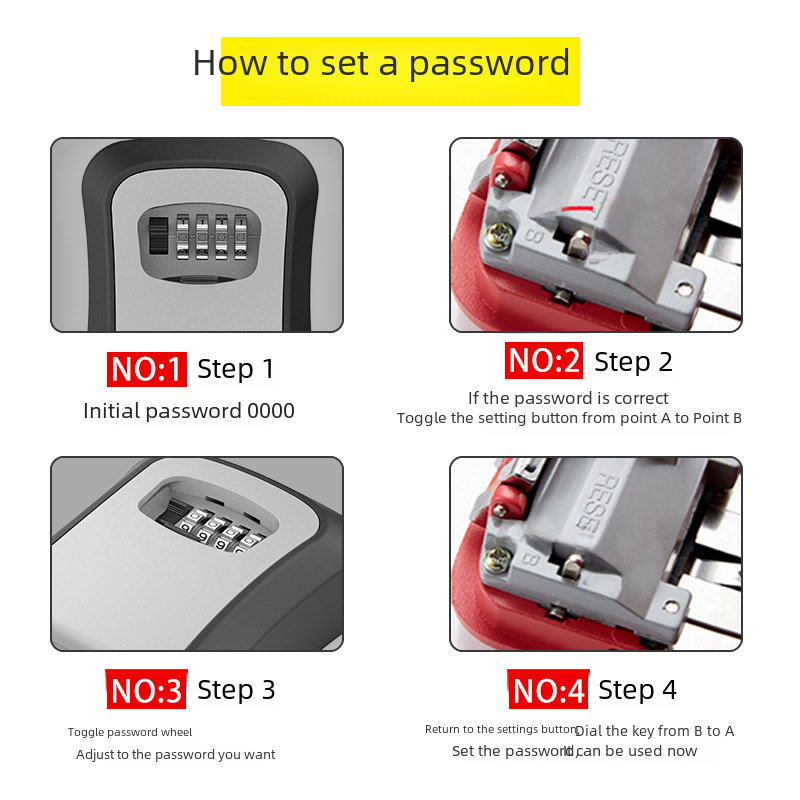 Engineering Plastic Combination Lock Key Box Decoration Enterprise Publicity Image Publicity Cat's Eye Installation Arc Key Combination Box